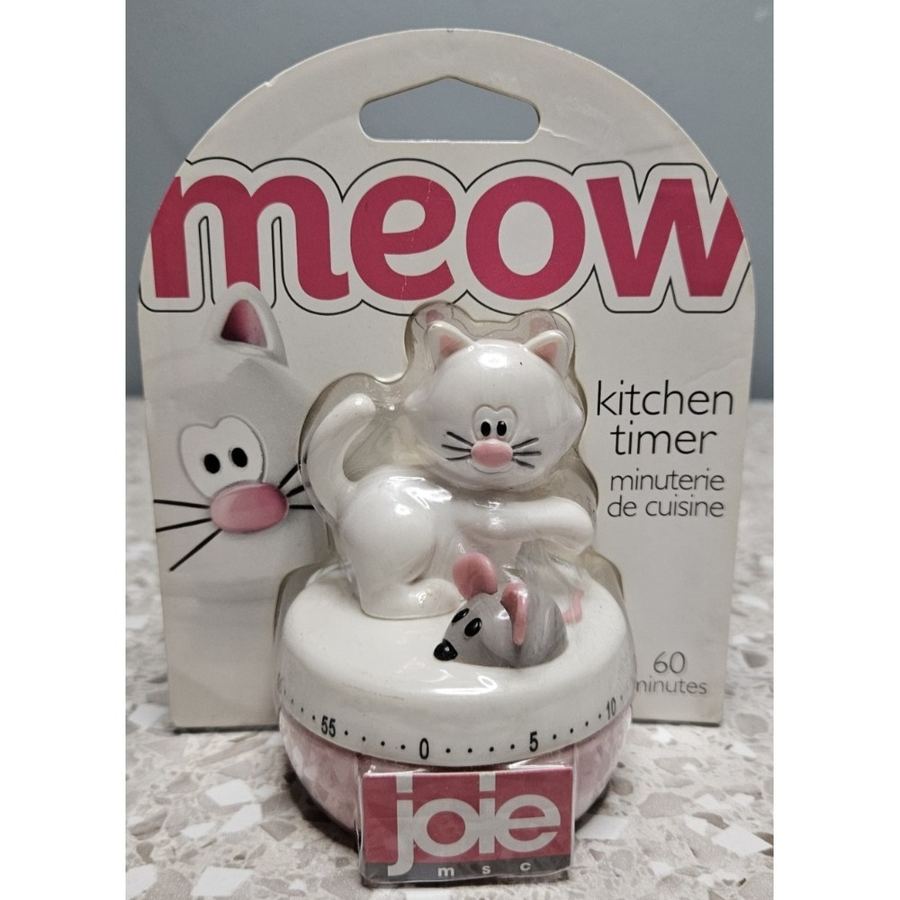 Joie Meow Kitchen Timer Cat Mouse 60 Minutes NEW SEALED